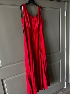 Aravon Red V-Neck Slip Dress